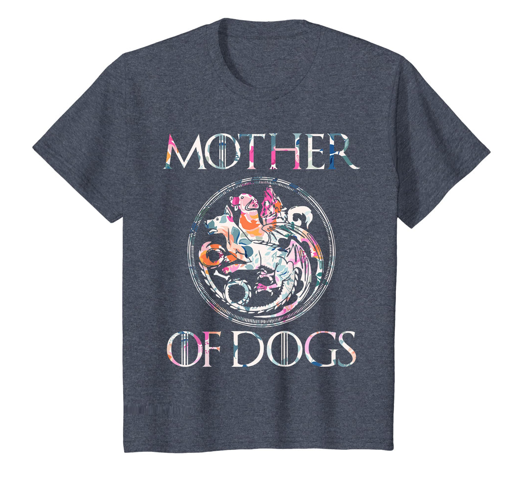 Mother of Dogs Floral Flower T-Shirt Funny Gifts Dogs Lovers T-Shirt
