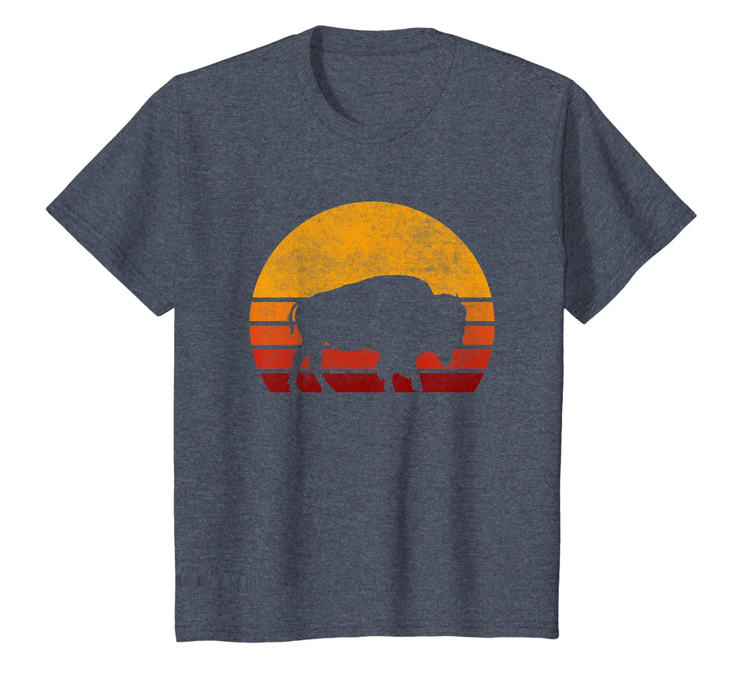 Retro Buffalo Bison 70s 80s Style Sunset Vintage Shirt