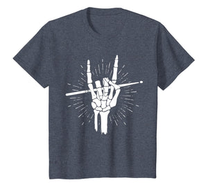 Skeleton Hand Rock Drum Sticks Halloween Costume For Drummer T-Shirt