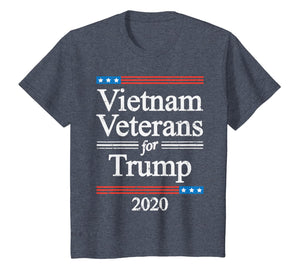 Vietnam Veterans For Trump 2020 USA Flag Republican GOP Gift T-Shirt