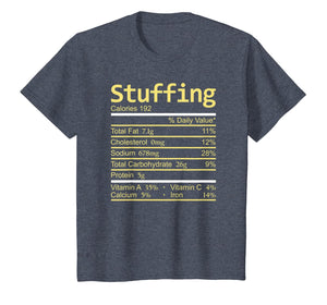 Stuffing Nutrition Facts Thanksgiving Costume Christmas T-Shirt