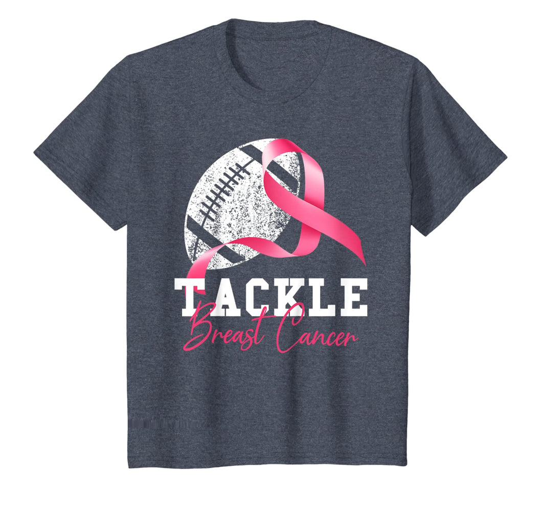 Tackle Breast Cancer Football Survivor Pink Ribbon Awareness T-Shirt