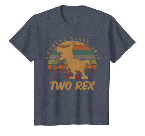 Kids 2nd Birthday Two Rex Shirt Second Dinosaur Gifts 2 Year Old T-Shirt 121822