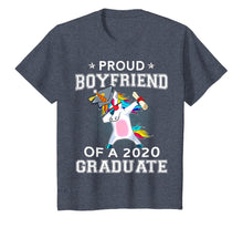 Load image into Gallery viewer, Proud Boyfriend Of A 2020 Graduate Unicorn Dabbing Gift T-Shirt
