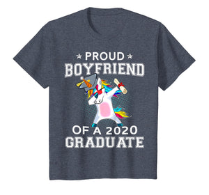 Proud Boyfriend Of A 2020 Graduate Unicorn Dabbing Gift T-Shirt