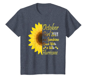 October Girl 2001 18th Years Old Sunshine Birthday T-Shirt