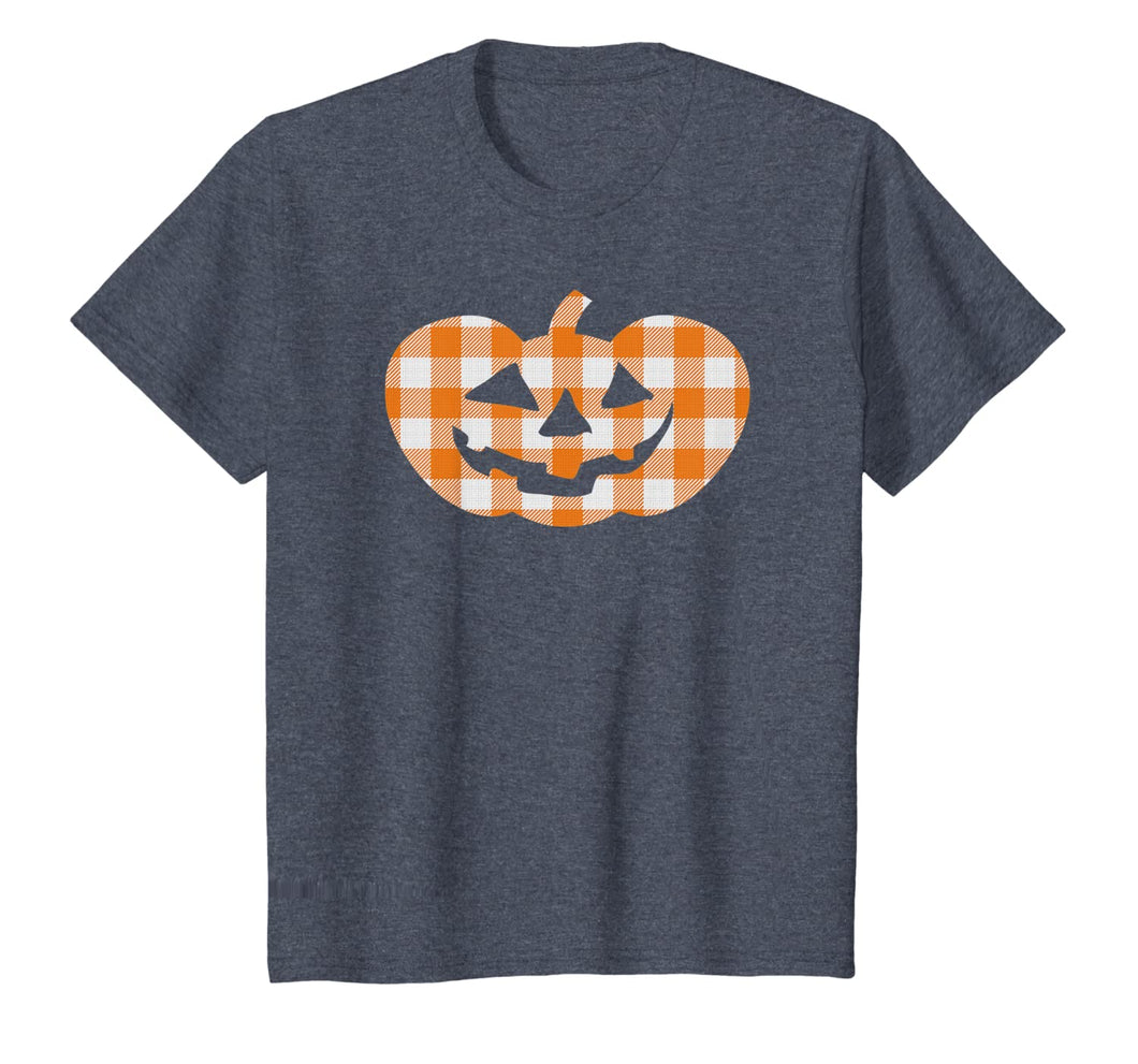 Plaid Jack-O-Lantern Pumpkin Country Farmhouse Style T-Shirt