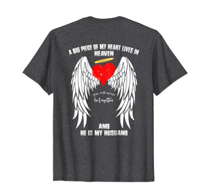 Funny shirts V-neck Tank top Hoodie sweatshirt usa uk au ca gifts for Husband Guardian Angel Shirt A Piece Of My Heart In Heaven 2028731