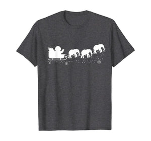 Funny shirts V-neck Tank top Hoodie sweatshirt usa uk au ca gifts for Santa Sleigh Elephant Funny Christmas Pajama Gift Ideas T-Shirt 1365043