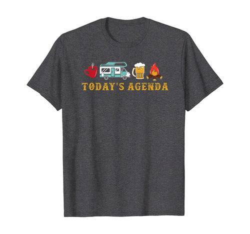 Mens RV Camping Lover Agenda T-Shirt