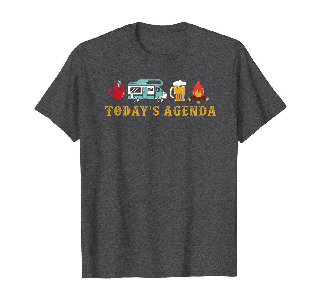 Mens RV Camping Lover Agenda T-Shirt
