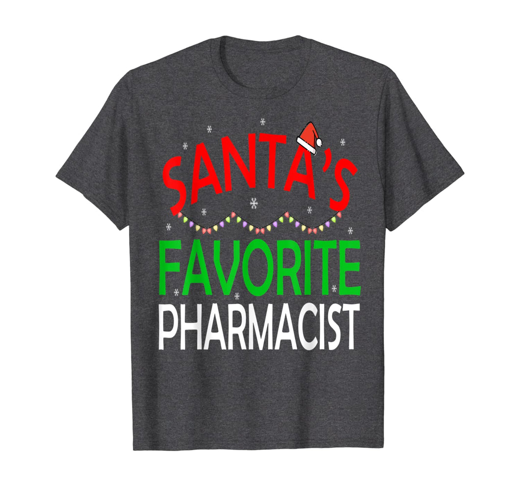 Santa's Favorite Pharmacist Funny Christmas Xmas Santa Hat T-Shirt