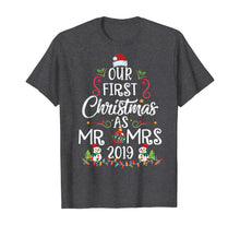 Load image into Gallery viewer, Matching Couple Wife Husband Our First Christmas as Mr &amp; Mrs T-Shirt
