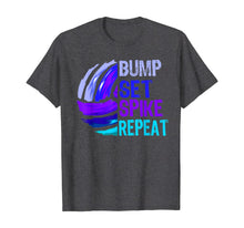 Load image into Gallery viewer, Funny shirts V-neck Tank top Hoodie sweatshirt usa uk au ca gifts for Girls Volleyball Bump Set Spike Repeat Blue Purple Teen Gift T-Shirt 166239
