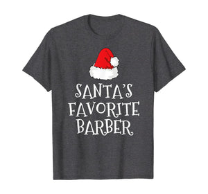 Funny shirts V-neck Tank top Hoodie sweatshirt usa uk au ca gifts for Santa's Favorite Barber Christmas Funny Gift T-Shirt 1275839
