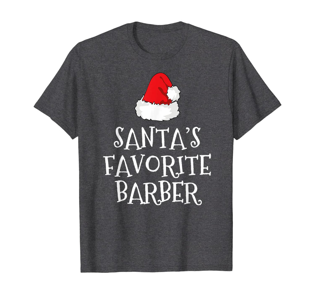 Funny shirts V-neck Tank top Hoodie sweatshirt usa uk au ca gifts for Santa's Favorite Barber Christmas Funny Gift T-Shirt 1275839