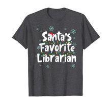 Load image into Gallery viewer, Santa&#39;s Favorite Librarian Funny Christmas Ornaments T-Shirt
