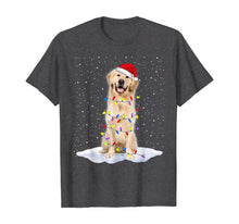 Load image into Gallery viewer, Funny shirts V-neck Tank top Hoodie sweatshirt usa uk au ca gifts for Golden retriever Santa Christmas Tree Lights Xmas Gifts T-Shirt 740329
