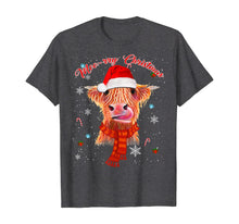 Load image into Gallery viewer, Scottish Highland Cow Merry Christmas Snow Gift T-Shirt
