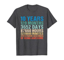 Load image into Gallery viewer, Funny shirts V-neck Tank top Hoodie sweatshirt usa uk au ca gifts for 10 Years Old 10th Birthday Vintage Retro 120 Months T-Shirt 234833
