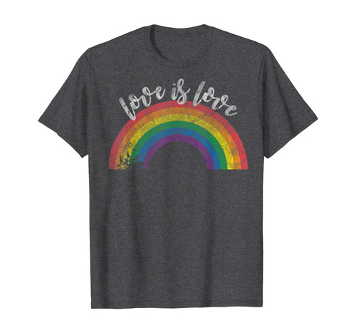 Love Is Love Shirt - Gay Pride Shirt Vintage Rainbow LGBT 158080