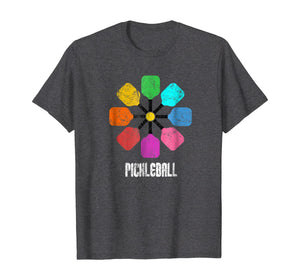 Pickleball Paddle T-Shirt Sport Athlete Distressed Tee