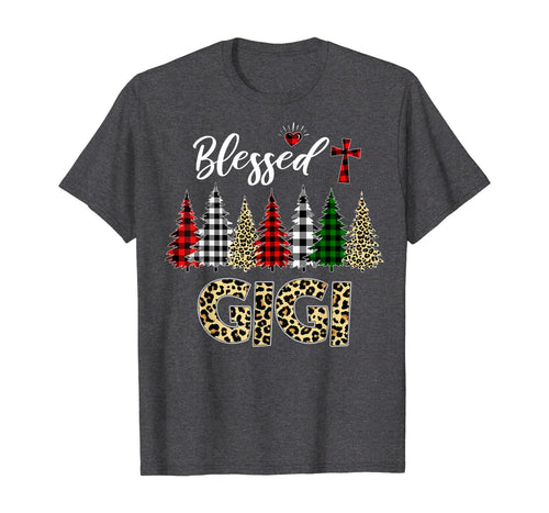 Funny shirts V-neck Tank top Hoodie sweatshirt usa uk au ca gifts for Leopard Print Christmas Trees Blessed Gigi Xmas Gifts T-Shirt 381871