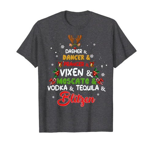 Funny shirts V-neck Tank top Hoodie sweatshirt usa uk au ca gifts for Funny Reindeer Alcohol Names Christmas Party Women Men Gift T-Shirt 278119
