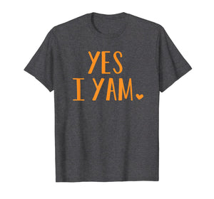 Yes I Yam Funny Thanksgiving Halloween Matching Couple Gift T-Shirt