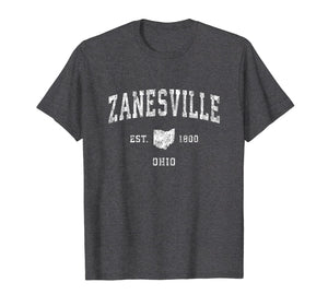 Zanesville Ohio OH Vintage Athletic Sports Design T-Shirt