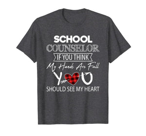 School Counselor Full Heart Appreciation Gift T-Shirt
