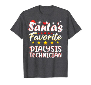 Funny shirts V-neck Tank top Hoodie sweatshirt usa uk au ca gifts for Santa's Favorite Dialysis Technician Christmas Xmas gift T-Shirt 1328547