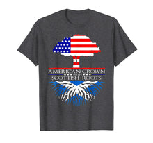 Load image into Gallery viewer, Scottish Roots American Grown Tree Flag USA Scotland T-Shirt
