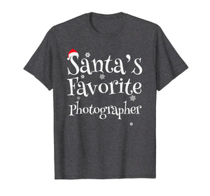 Santa's Favorite Photographer Funny Christmas Gift T-Shirt