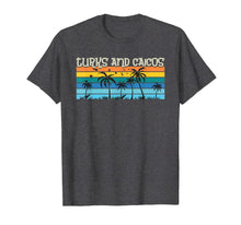 Load image into Gallery viewer, Turks and Caicos 80's Retro Palm Trees Stripes T-Shirt
