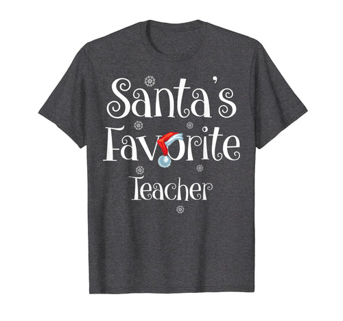 Santa's Favorite Teacher Job Xmas gifts T-Shirt