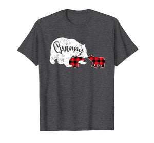 Funny shirts V-neck Tank top Hoodie sweatshirt usa uk au ca gifts for Red Plaid Granny Bear Two Cubs Matching Buffalo Pajama Xmas T-Shirt 1361937