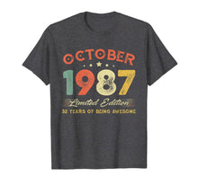 Load image into Gallery viewer, October 1987 32 Years Old Vintage 32nd Birthday Gifts T-Shirt

