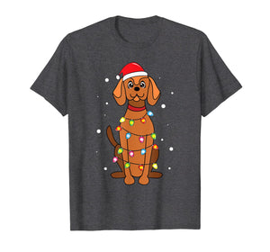 Funny shirts V-neck Tank top Hoodie sweatshirt usa uk au ca gifts for Vizsla Christmas Lights Mom Dad Dog Gift T-Shirt 1358816