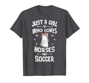 Horses And Soccer Gifts for Girls Women T-Shirt-1695446