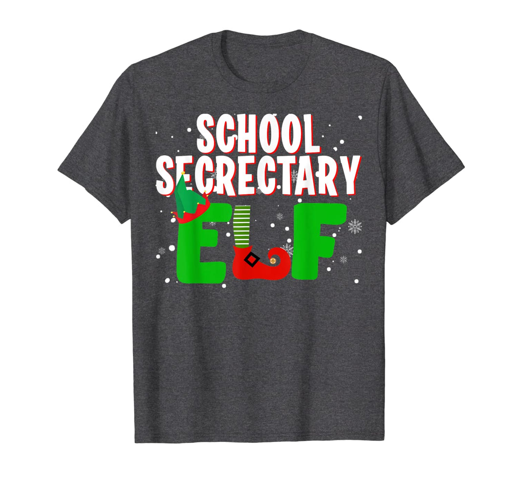 School Secretary Elf Funny Christmas Matching Group Gifts T-Shirt