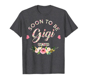 Funny shirts V-neck Tank top Hoodie sweatshirt usa uk au ca gifts for Soon to be gigi est 2020 First time grandma T-Shirt 1106836