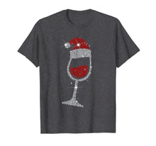 Load image into Gallery viewer, Wine Glasses Santa Hat Christmas Funny Wine Lover Gift T-Shirt
