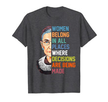 Load image into Gallery viewer, Women Belong In All Places Ruth Bader Ginsburg RBG T Shirt 197362

