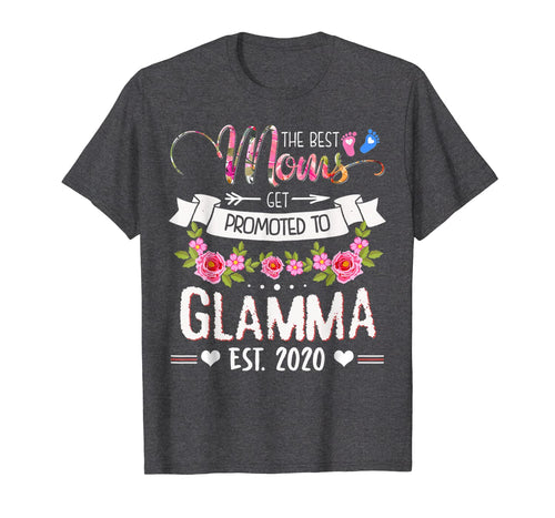 The Best Mom Get Promoted To Glamma EST 2020 Family Gift T-Shirt-3153855