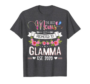 The Best Mom Get Promoted To Glamma EST 2020 Family Gift T-Shirt-3153855