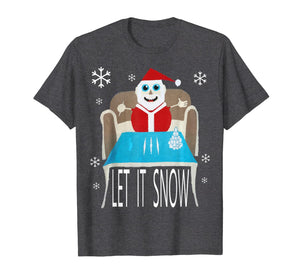 Let It Snow Santa Cocaine Adult Humor Xmas Funny Gag Gifts T-Shirt-1769818