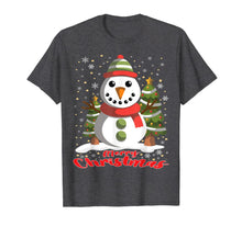 Load image into Gallery viewer, Snowman Merry Christmas Tree Snowflakes Cute Funny T-Shirt
