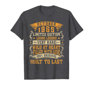October 1965 Vintage Shirt 54th Birthday Gifts 54th Bday T-Shirt