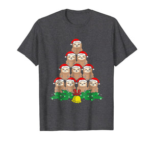 Sloth Christmas Tree Xmas Lover T-Shirt